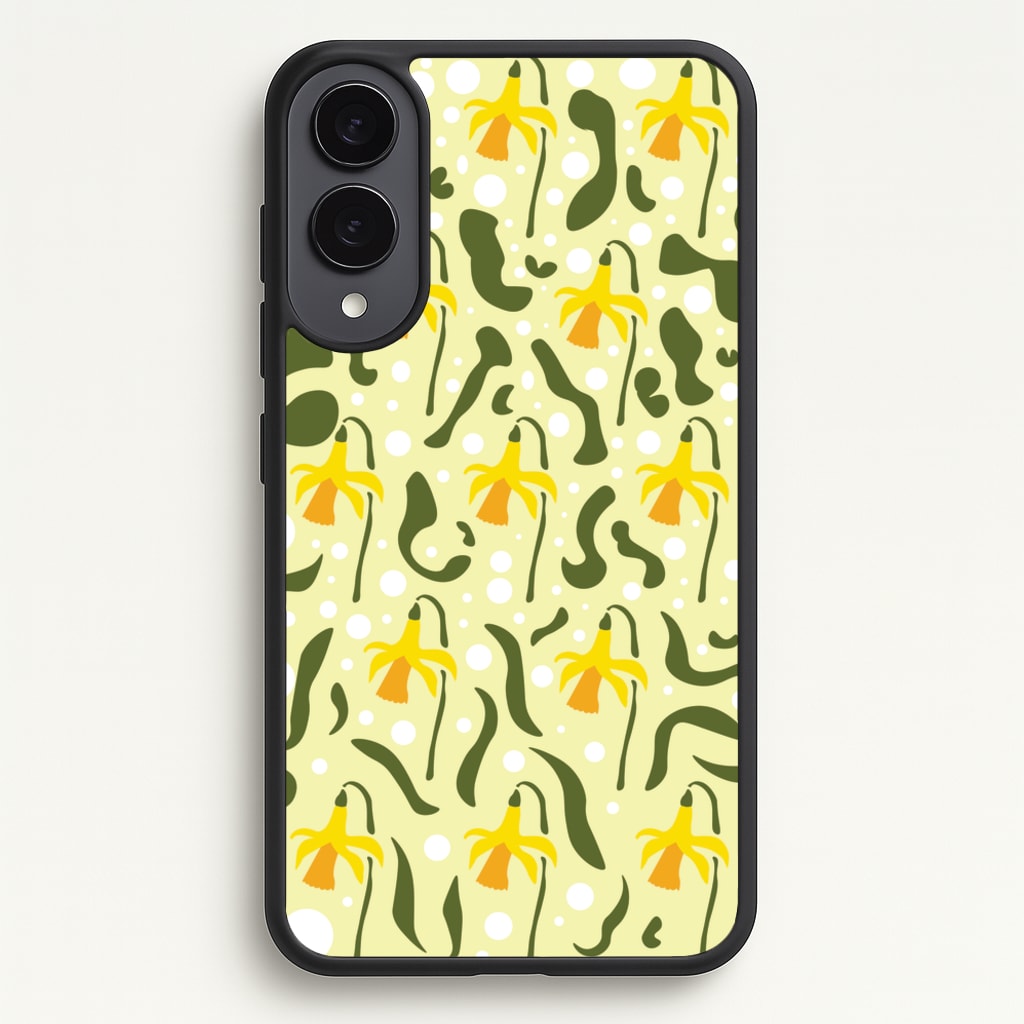 Daffodil Pattern - Floral - Floral Phone Case for Galaxy S25 Edge