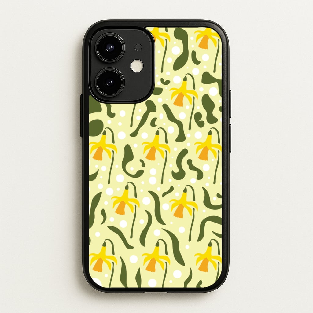Daffodil Pattern - Floral - Floral Phone Case for iPhone 12 Mini