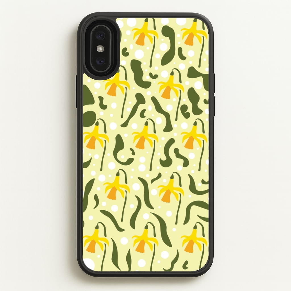 Daffodil Pattern - Floral - Floral Phone Case for iPhone XS Max