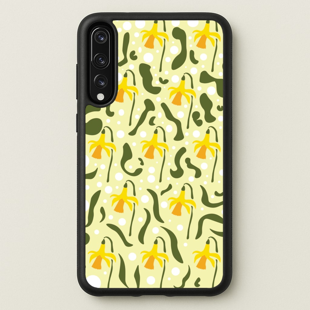 Daffodil Pattern - Floral - Floral Phone Case for Huawei P20 Pro