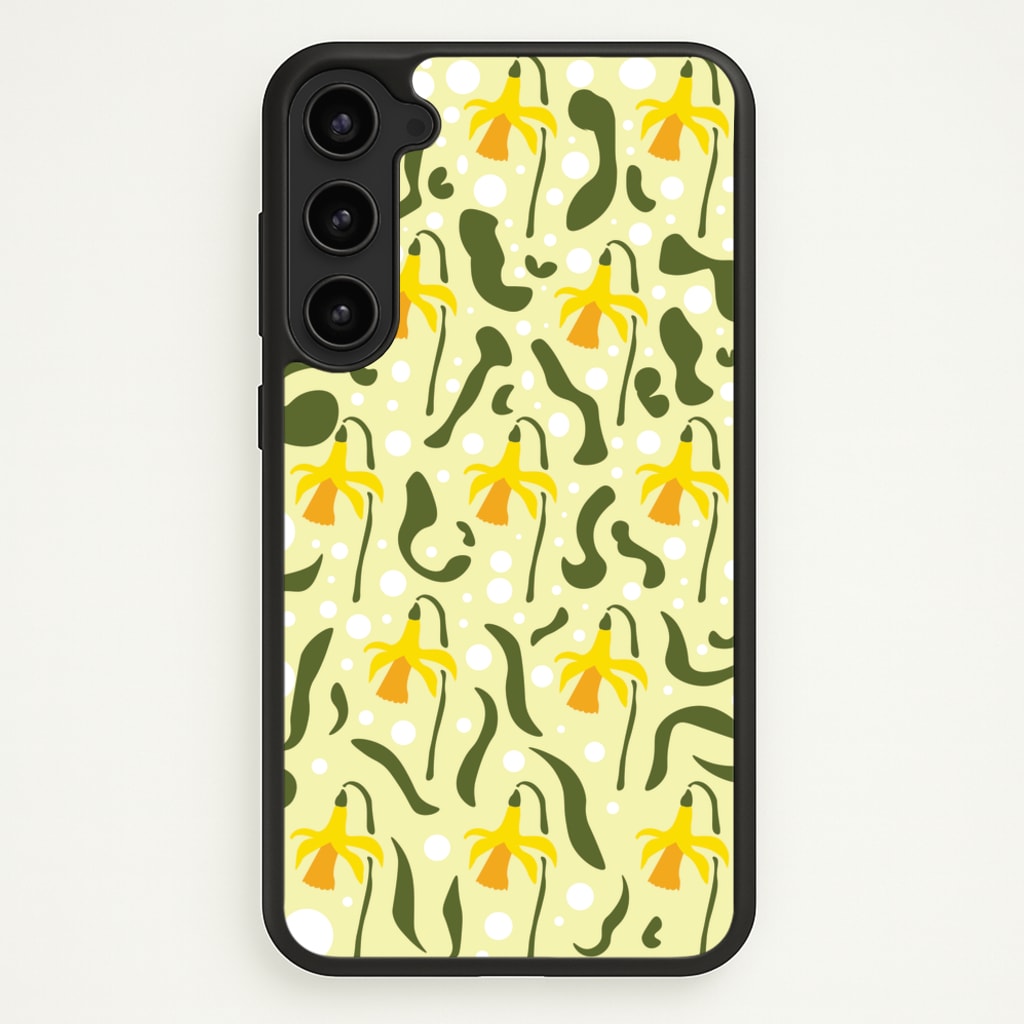 Daffodil Pattern - Floral - Floral Phone Case for Galaxy S23