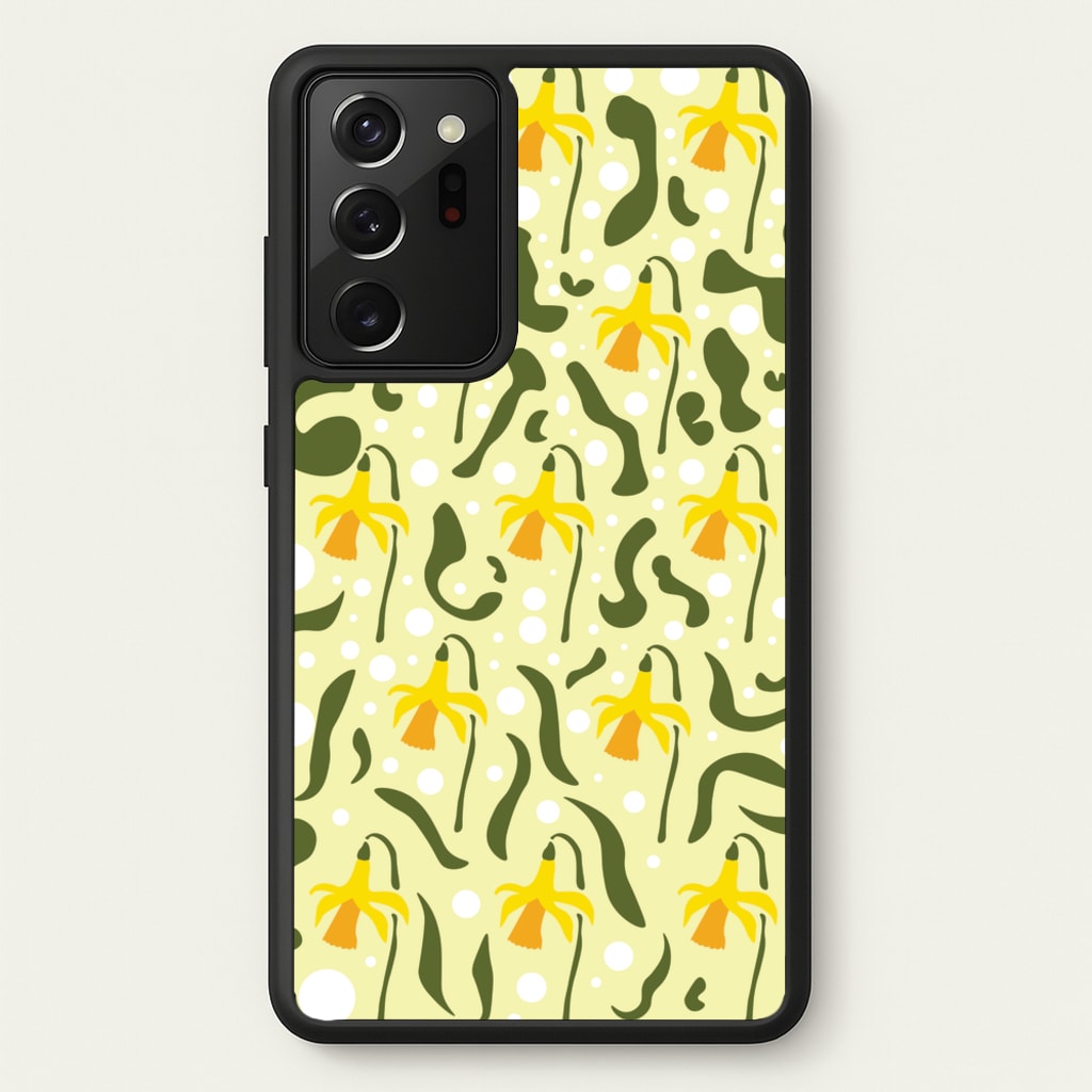 Daffodil Pattern - Floral - Floral Phone Case for Galaxy Note 20 Ultra
