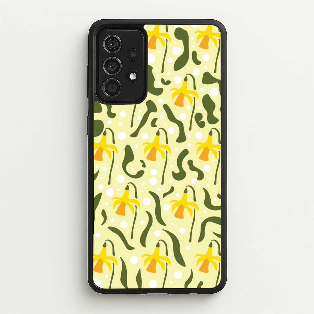 Daffodil Pattern - Floral - Floral Phone Case for Galaxy A52 / A52s