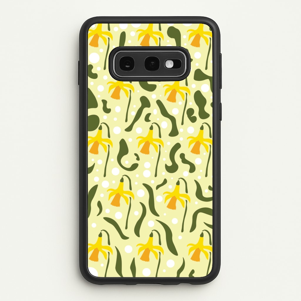 Daffodil Pattern - Floral - Floral Phone Case for Galaxy S10e