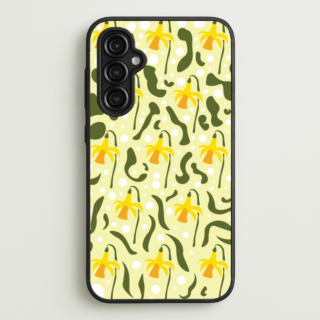 Daffodil Pattern - Floral - Floral Phone Case for Galaxy A14