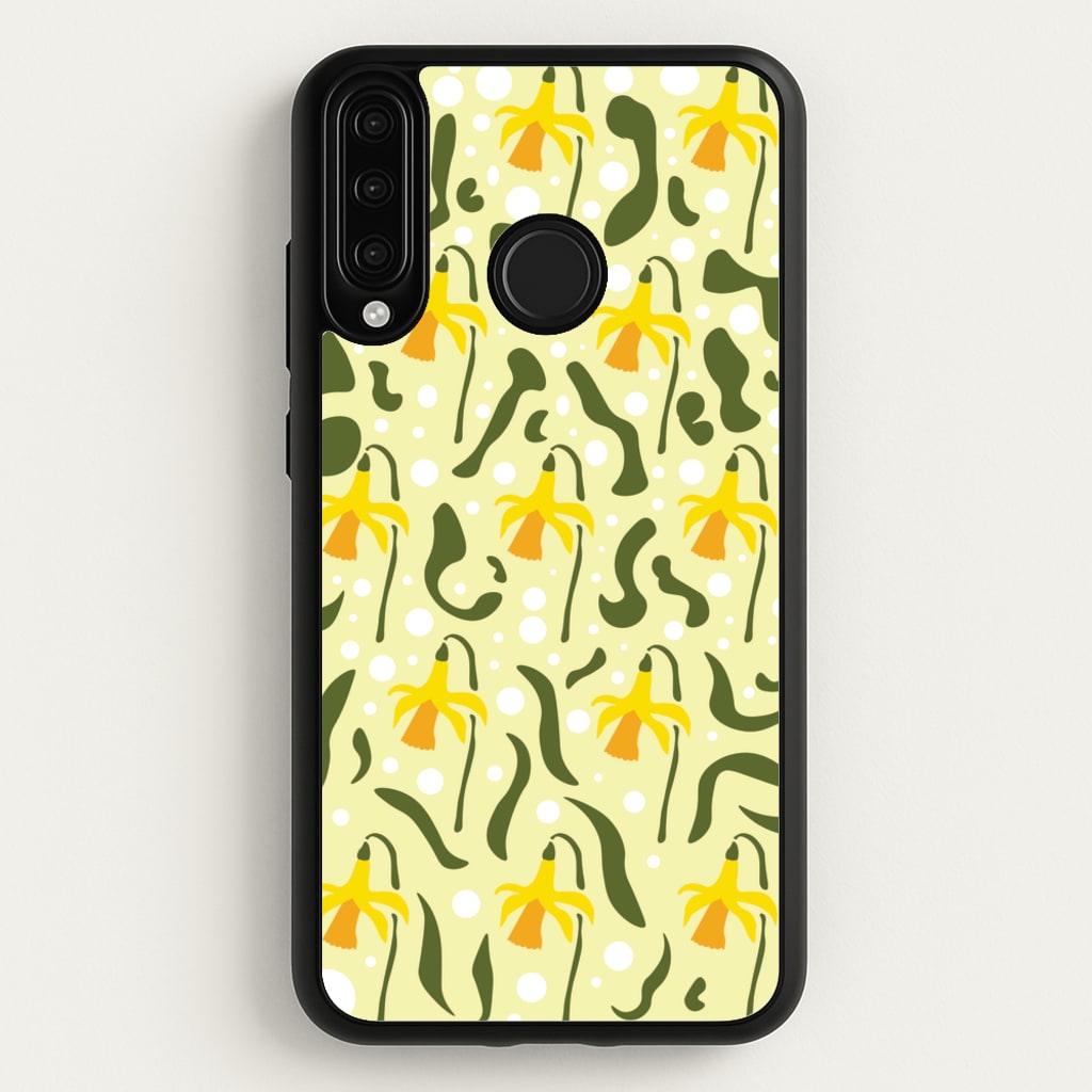 Daffodil Pattern - Floral - Floral Phone Case for Huawei P30 Lite