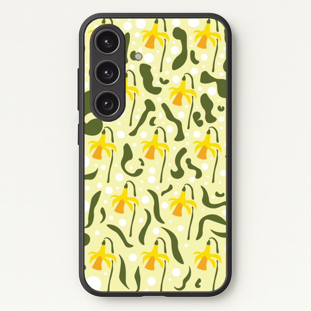 Daffodil Pattern - Floral - Floral Phone Case for Galaxy S24 Plus