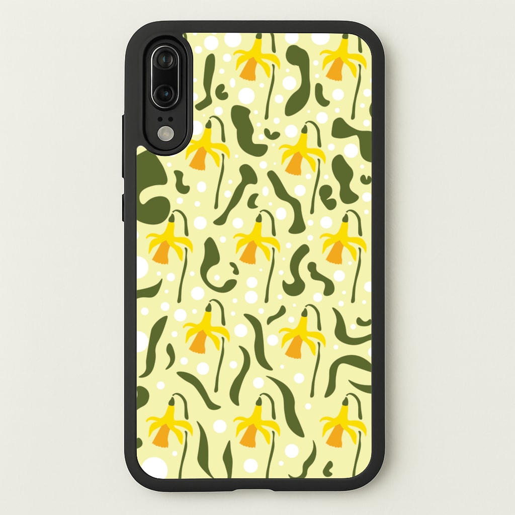 Daffodil Pattern - Floral - Floral Phone Case for Huawei P20