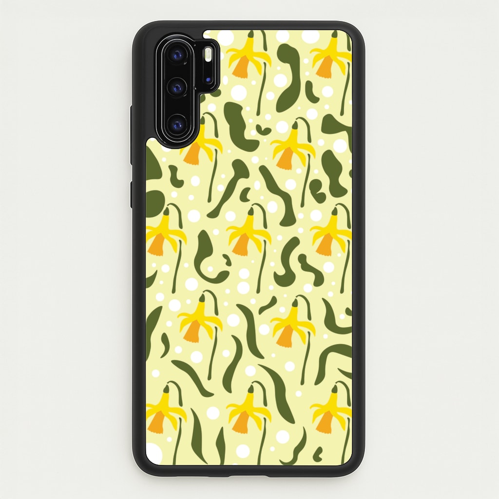 Daffodil Pattern - Floral - Floral Phone Case for Huawei P30 Pro