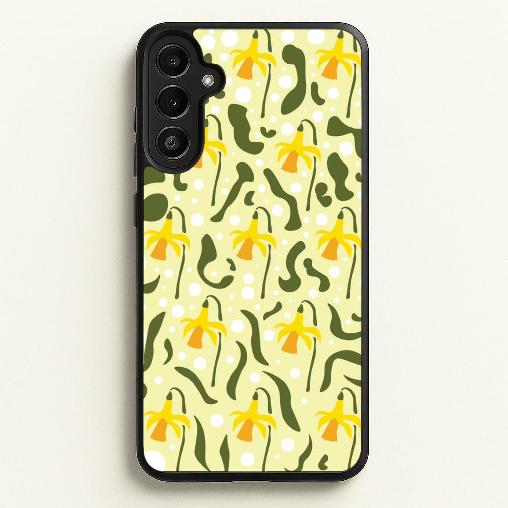 Daffodil Pattern - Floral - Floral Phone Case for Galaxy A36