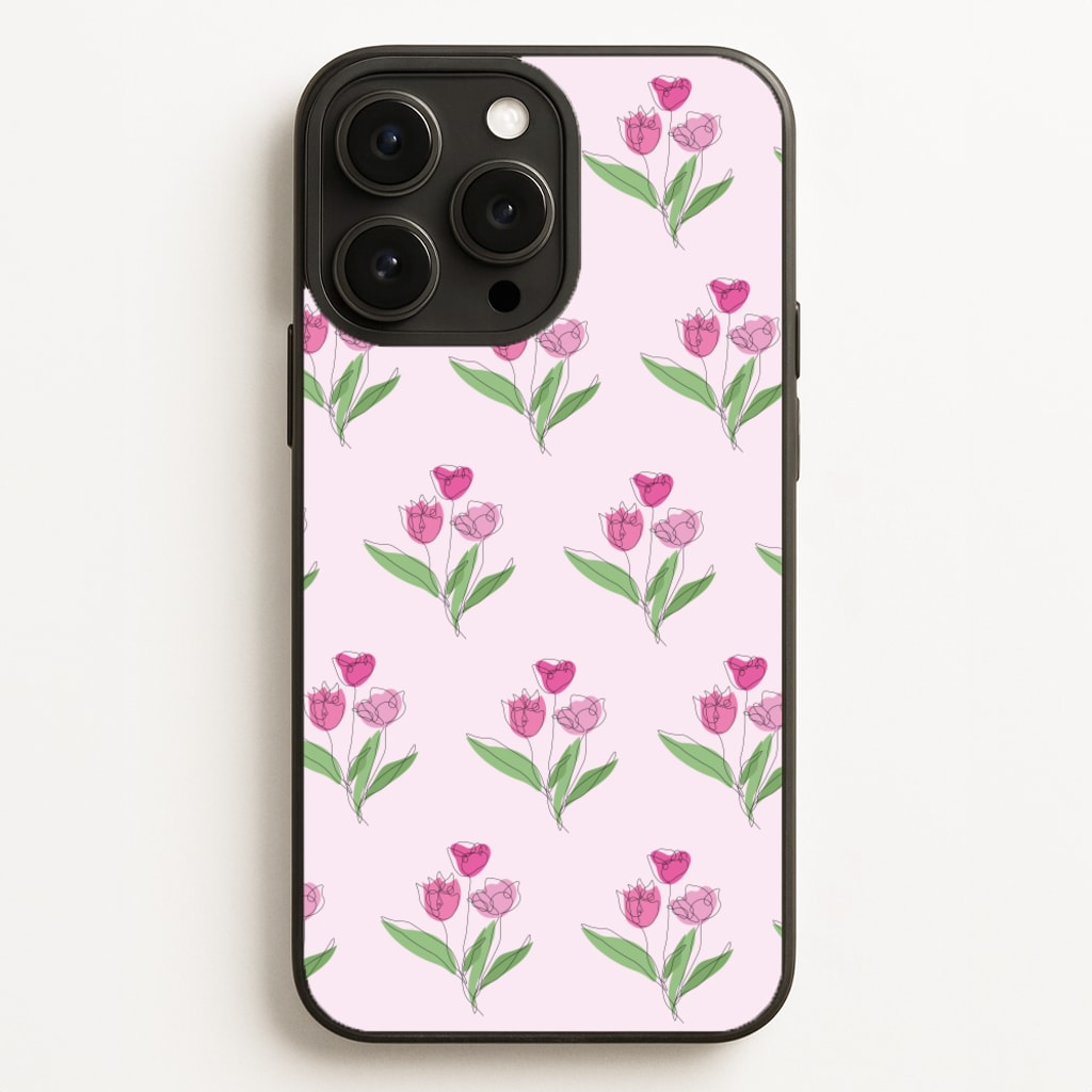 Pink Pattern - Floral - Floral Phone Case for iPhone 16 Pro Max