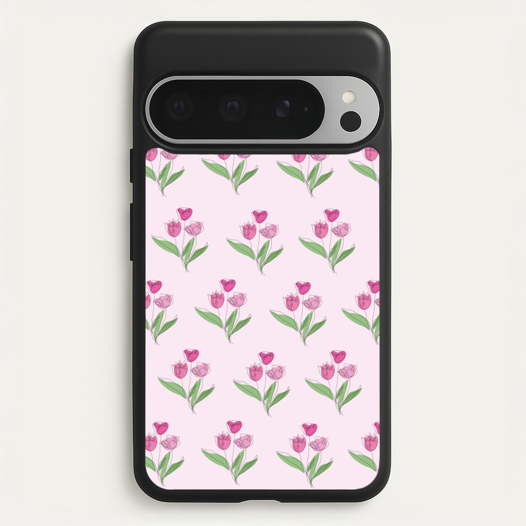 Pink Pattern - Floral - Floral Phone Case for Google Pixel 9 Pro XL