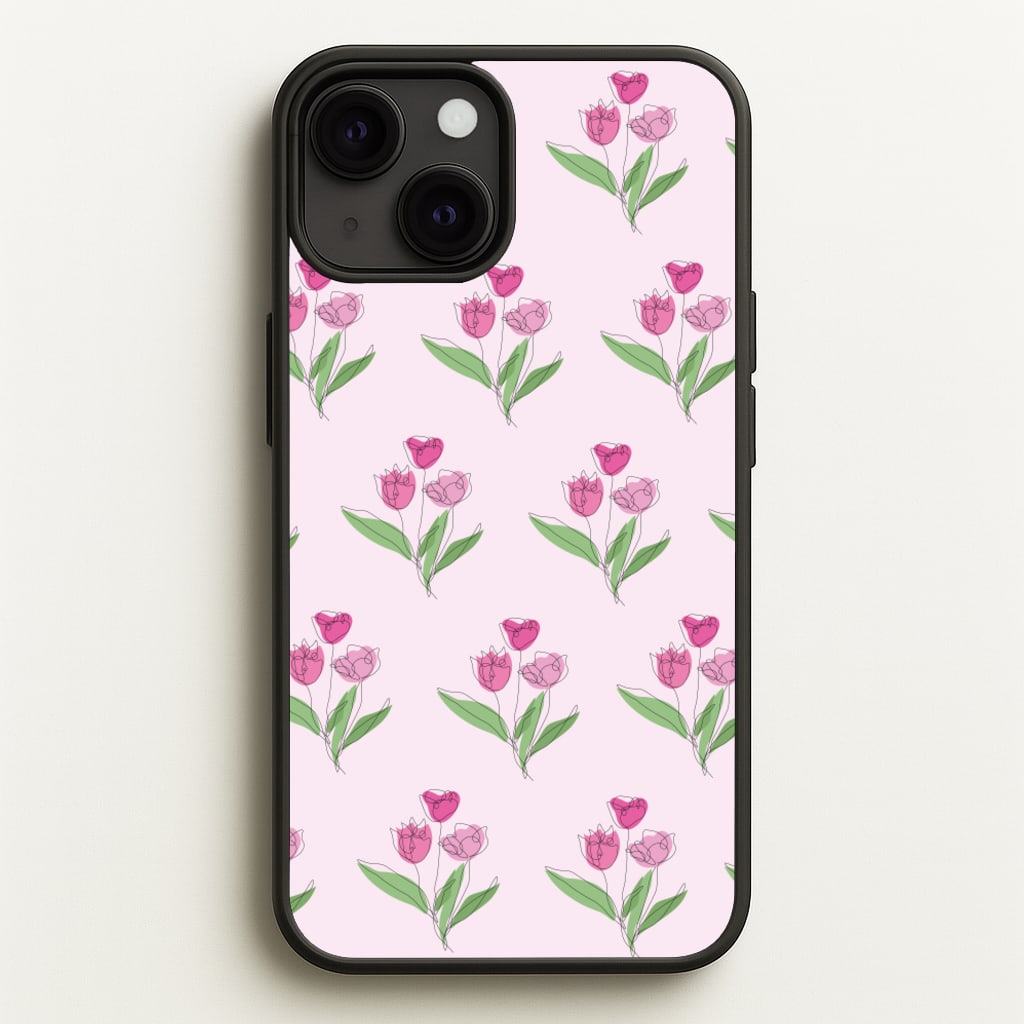 Pink Pattern - Floral - Floral Phone Case for iPhone 13 Mini