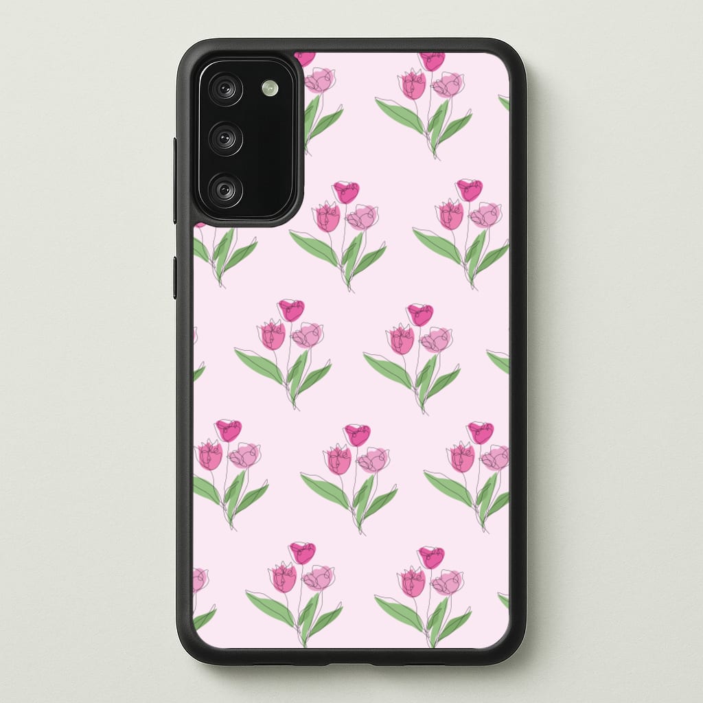 Pink Pattern - Floral - Floral Phone Case for Galaxy A41