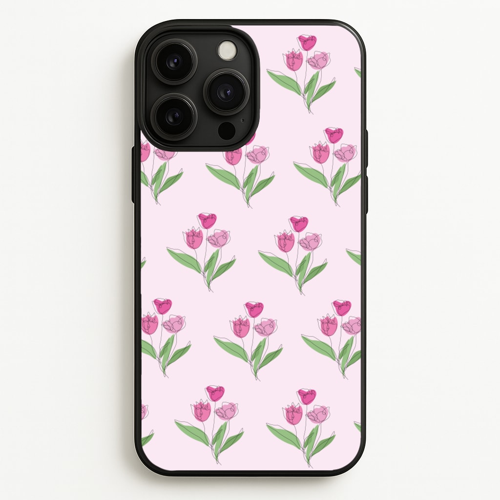 Pink Pattern - Floral - Floral Phone Case for iPhone 13 Pro Max