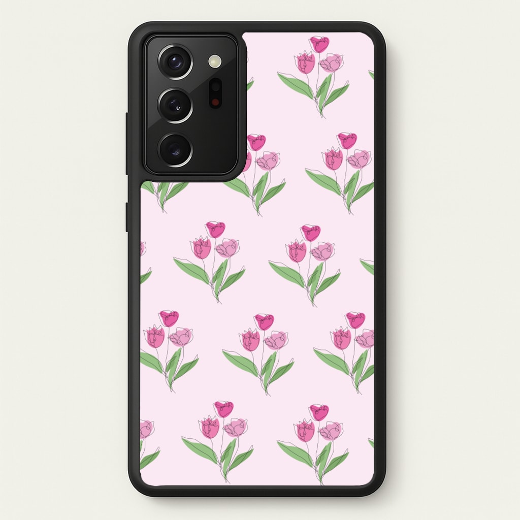 Pink Pattern - Floral - Floral Phone Case for Galaxy Note 20 Ultra