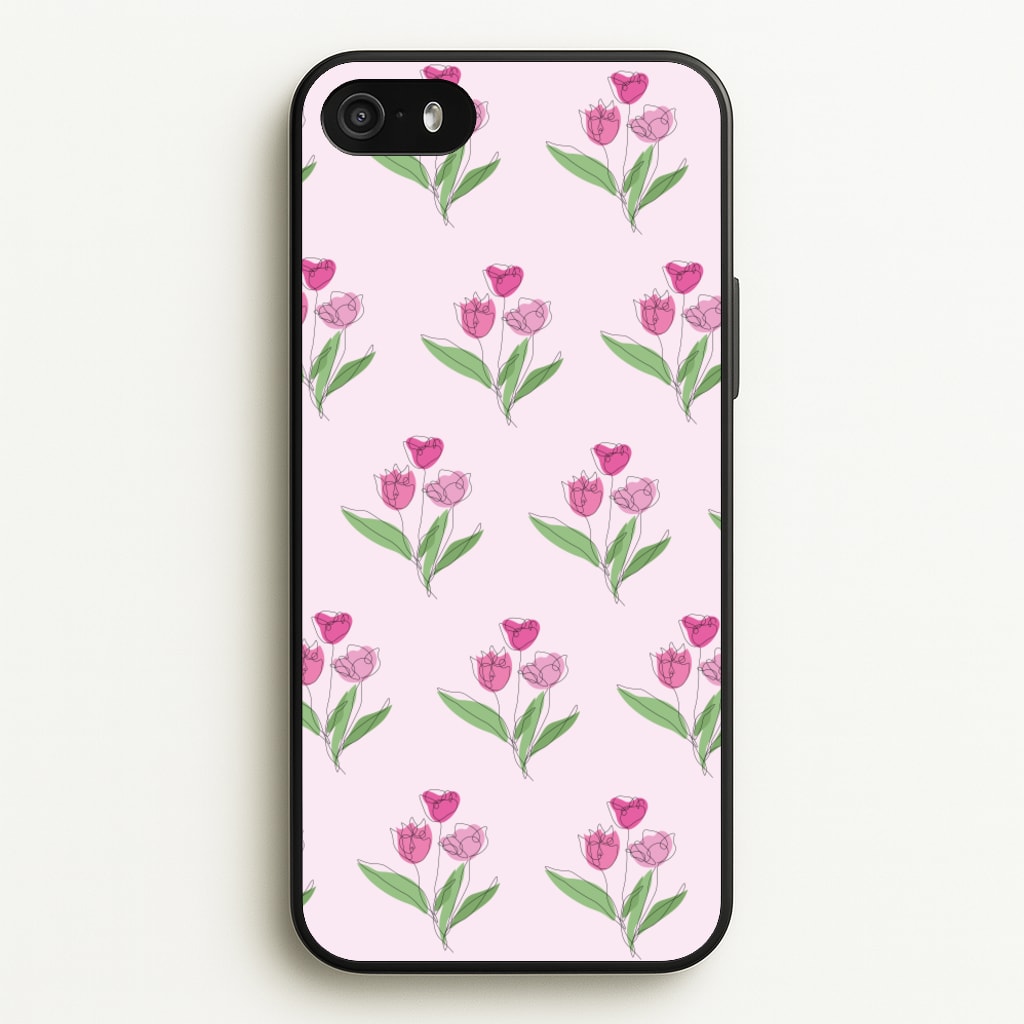 Pink Pattern - Floral - Floral Phone Case for iPhone 5 / 5s / SE 2016