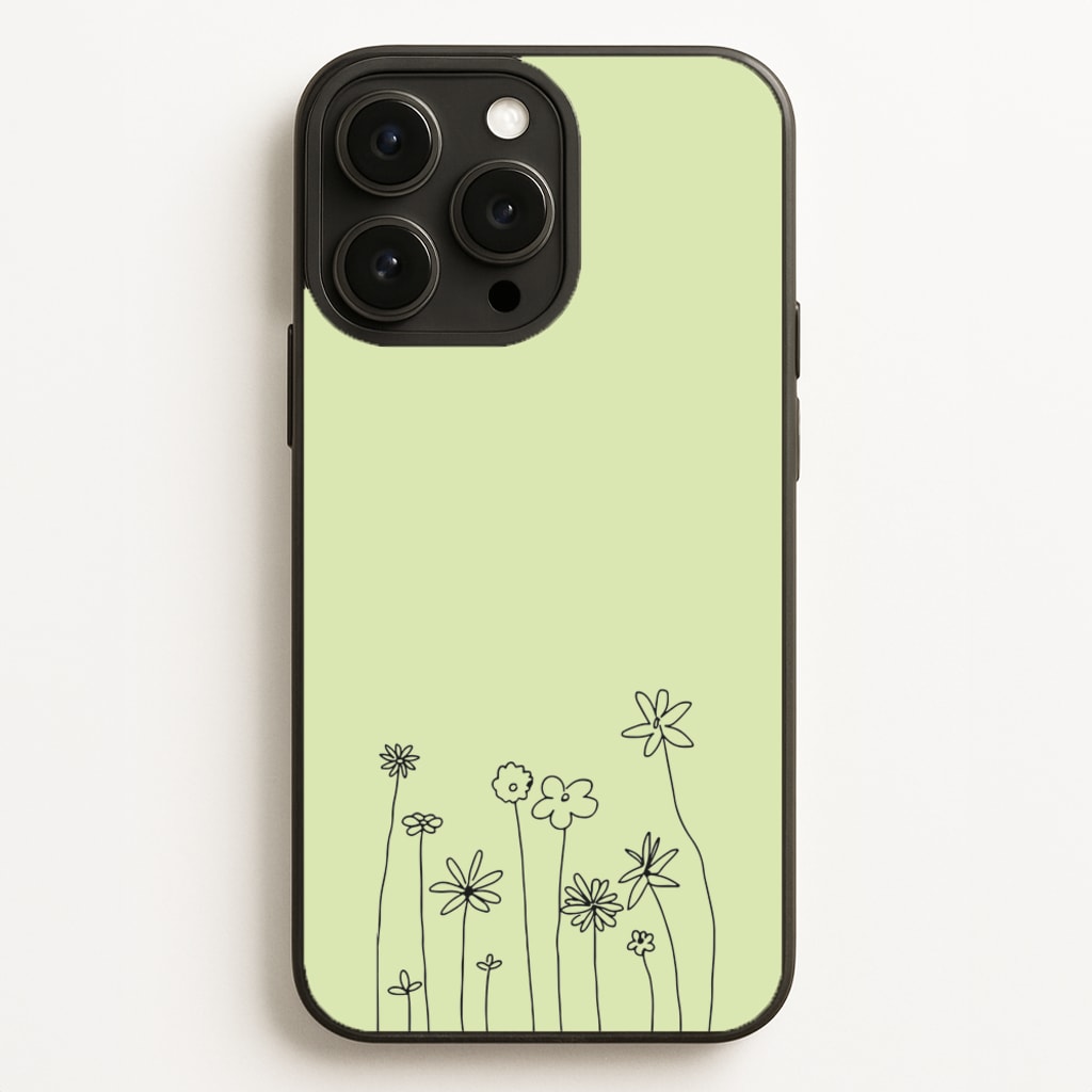Floral Outline - Floral - Floral Phone Case for iPhone 16 Pro Max