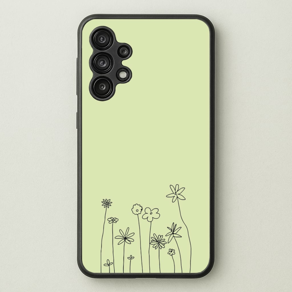 Floral Outline - Floral - Floral Phone Case for Galaxy A13