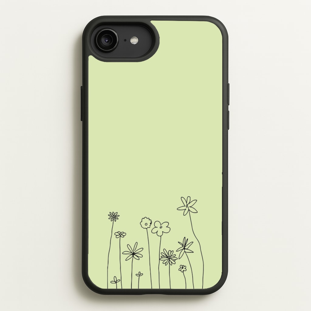 Floral Outline - Floral - Floral Phone Case for iPhone 6 Plus / 7 Plus / 8 Plus