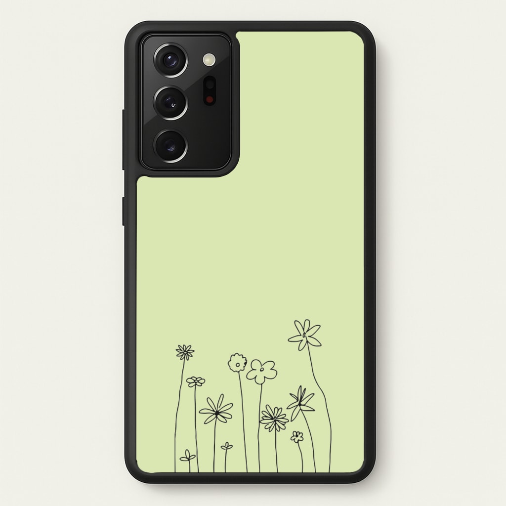 Floral Outline - Floral - Floral Phone Case for Galaxy Note 20 Ultra
