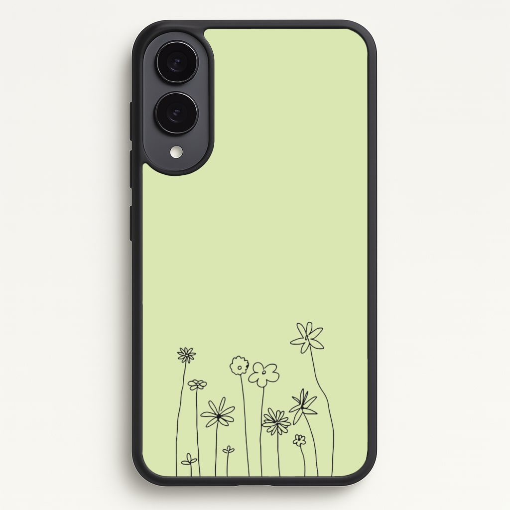 Floral Outline - Floral - Floral Phone Case for Galaxy S25 Edge