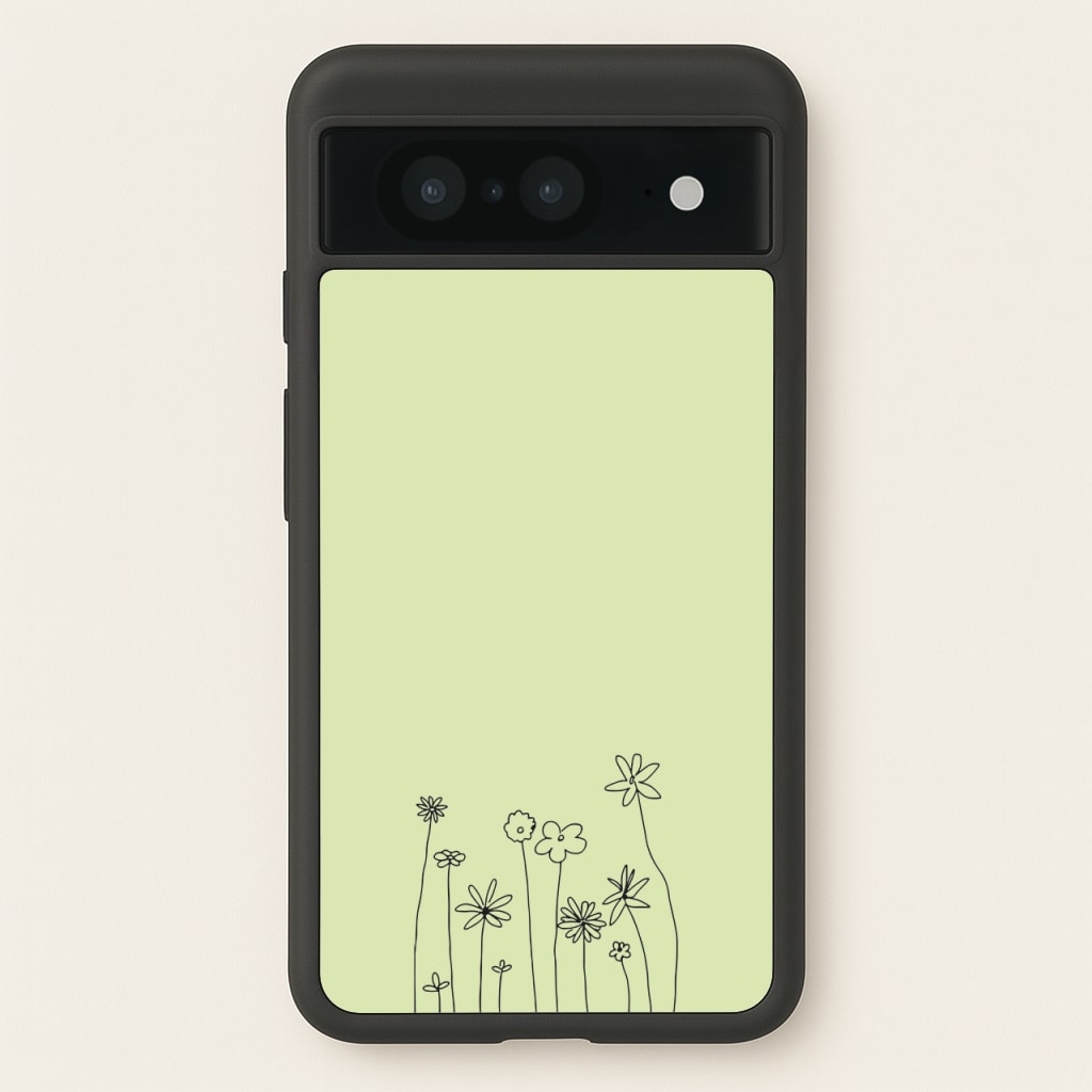 Floral Outline - Floral - Floral Phone Case for Google Pixel 8