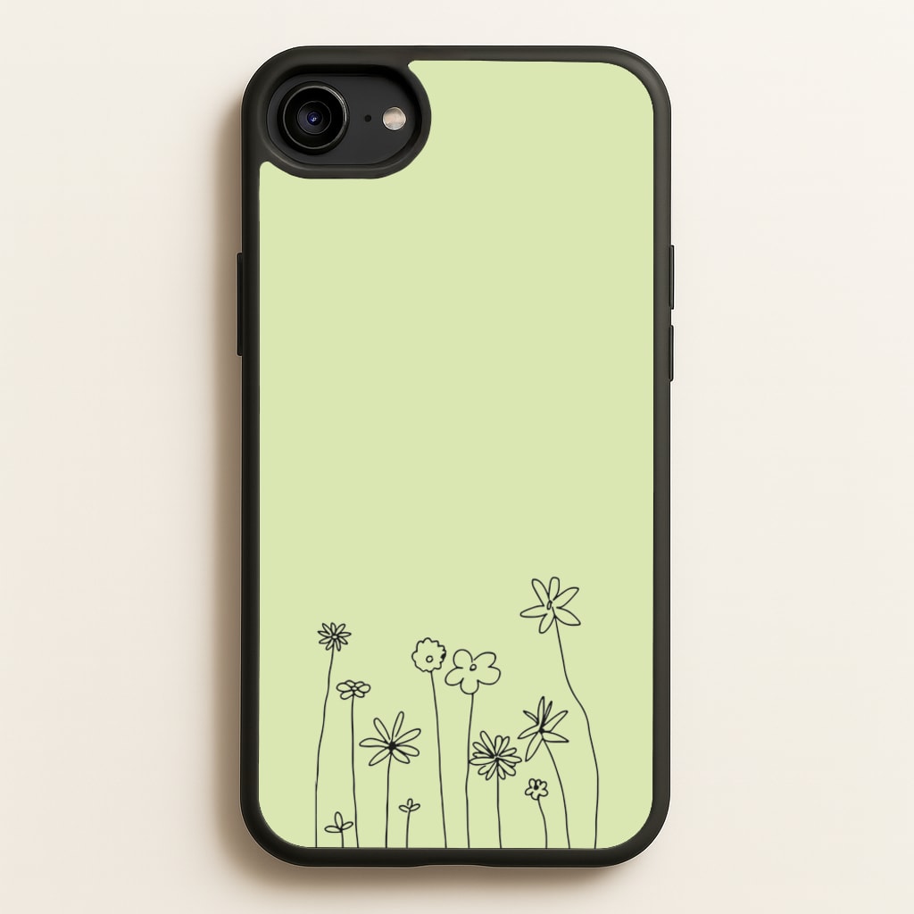 Floral Outline - Floral - Floral Phone Case for iPhone 6 / 7 / 8 / SE