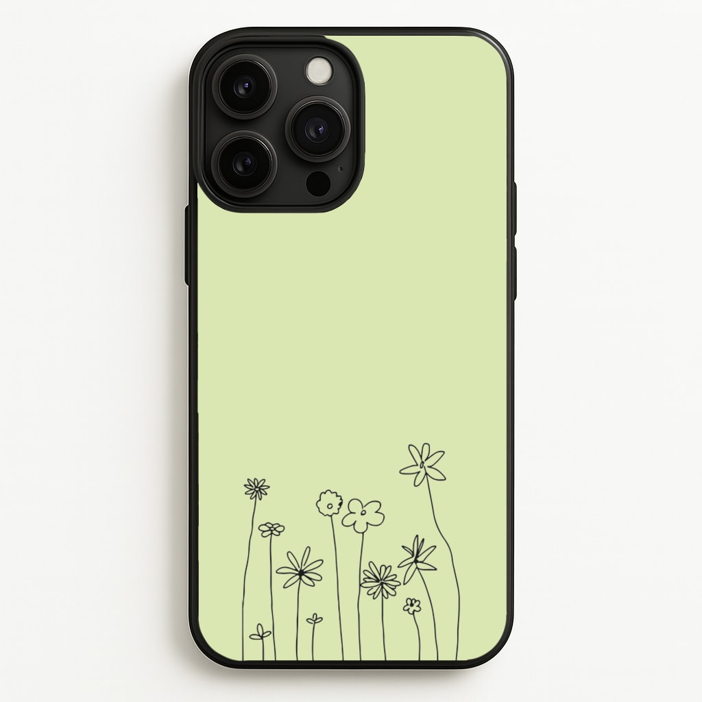 Floral Outline - Floral - Floral Phone Case for iPhone 13 Pro Max