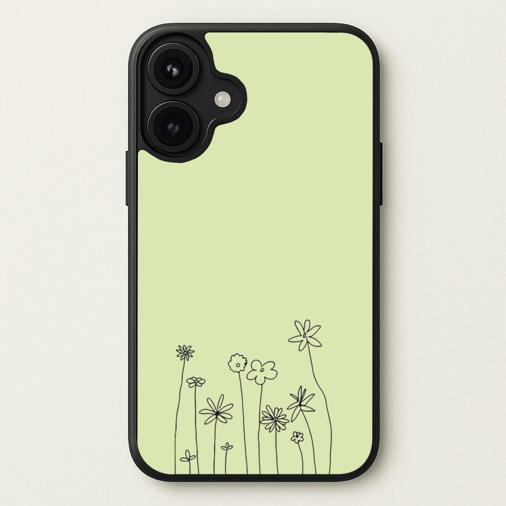 Floral Outline - Floral Phone Case for iPhone 17