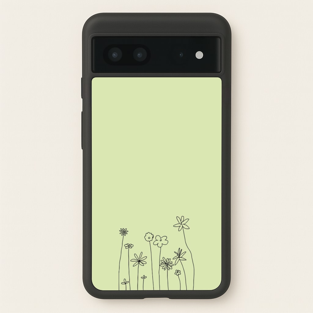 Floral Outline - Floral - Floral Phone Case for Google Pixel 7