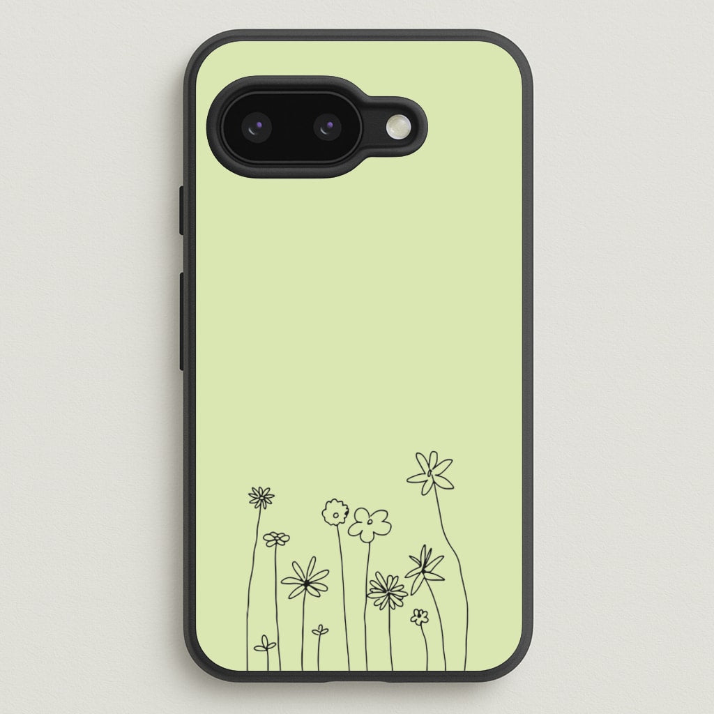 Floral Outline - Floral - Floral Phone Case for Google Pixel 9a