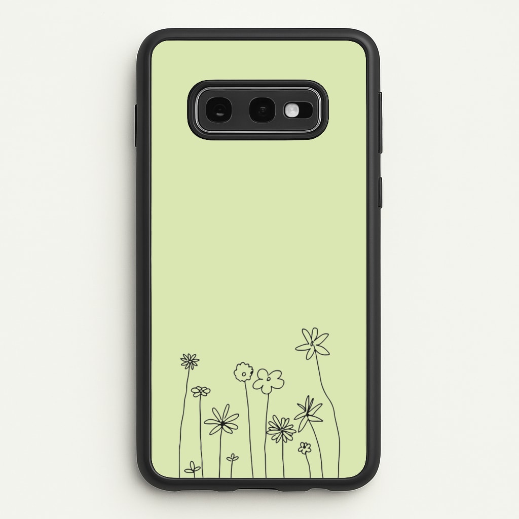 Floral Outline - Floral - Floral Phone Case for Galaxy S10e