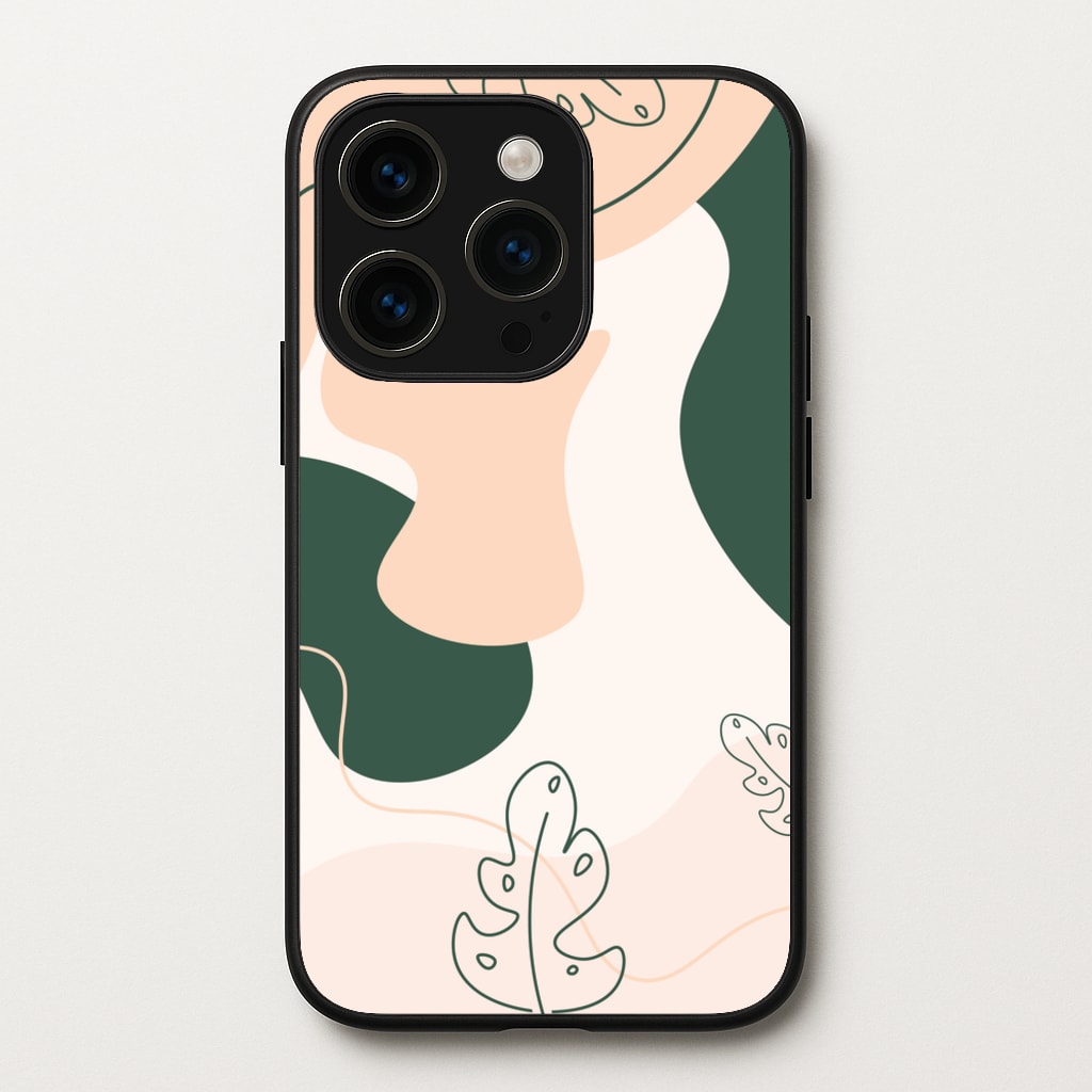Abstract Leafs - Floral - Floral Phone Case for iPhone 15 Pro Max
