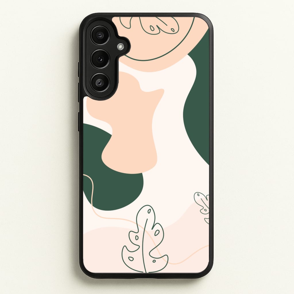 Abstract Leafs - Floral - Floral Phone Case for Galaxy A36