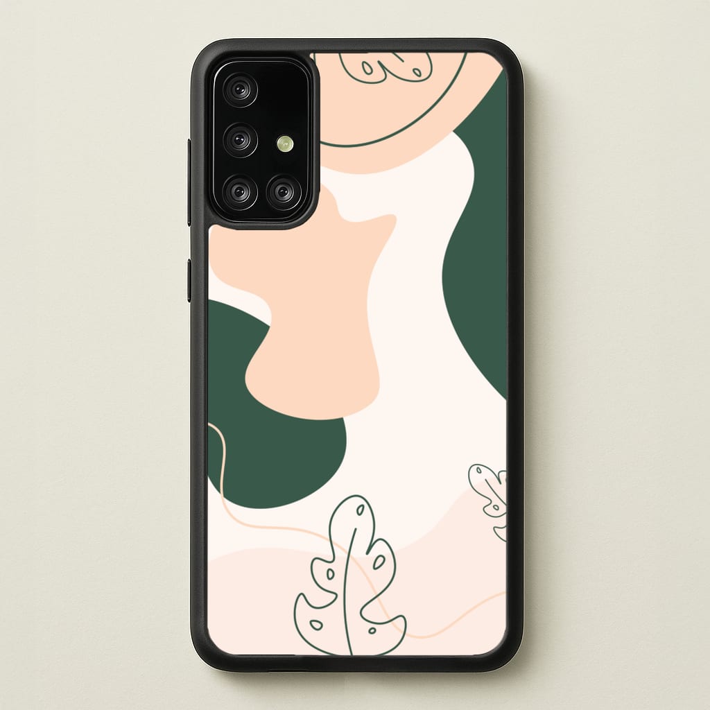 Abstract Leafs - Floral - Floral Phone Case for Galaxy A71