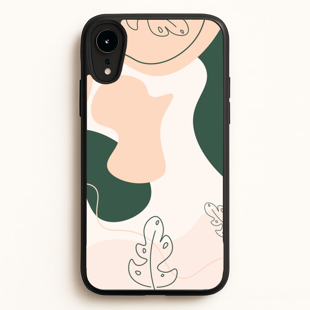 Abstract Leafs - Floral - Floral Phone Case for iPhone XR