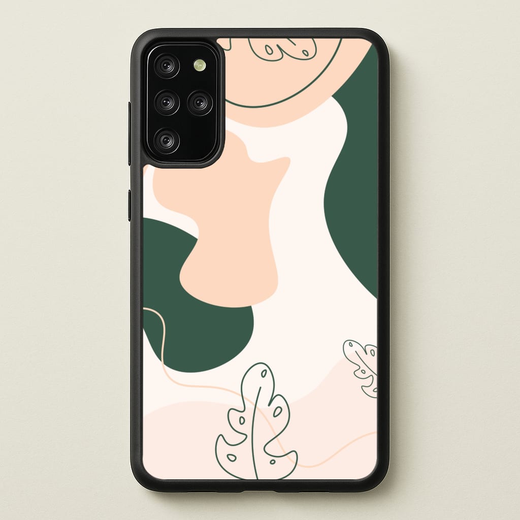 Abstract Leafs - Floral - Floral Phone Case for Galaxy S20 Plus
