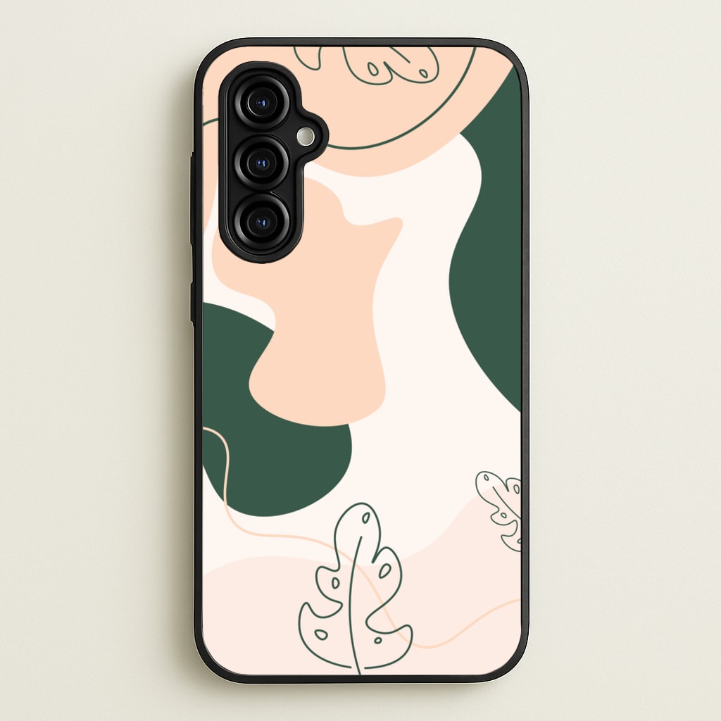 Abstract Leafs - Floral - Floral Phone Case for Galaxy A54