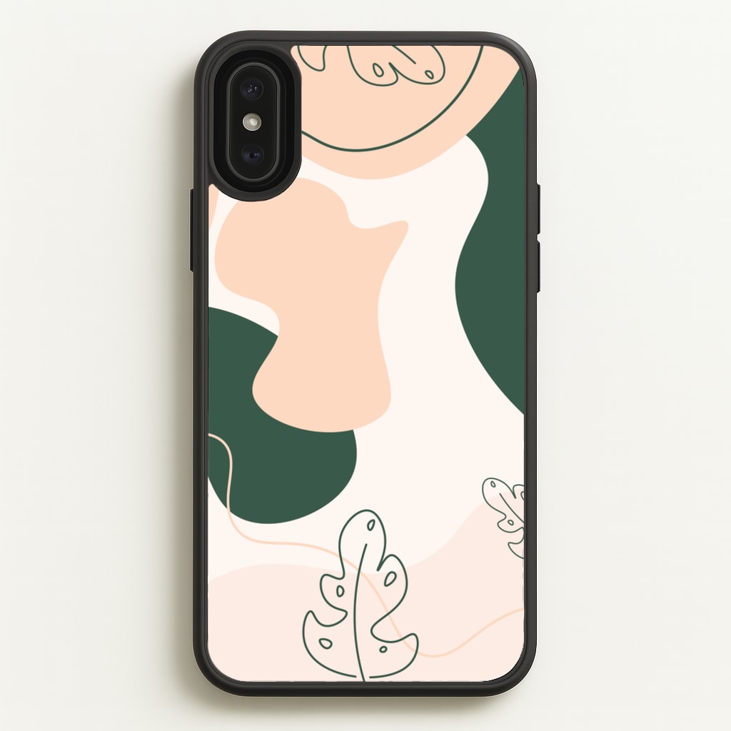 Abstract Leafs - Floral - Floral Phone Case for iPhone XS Max