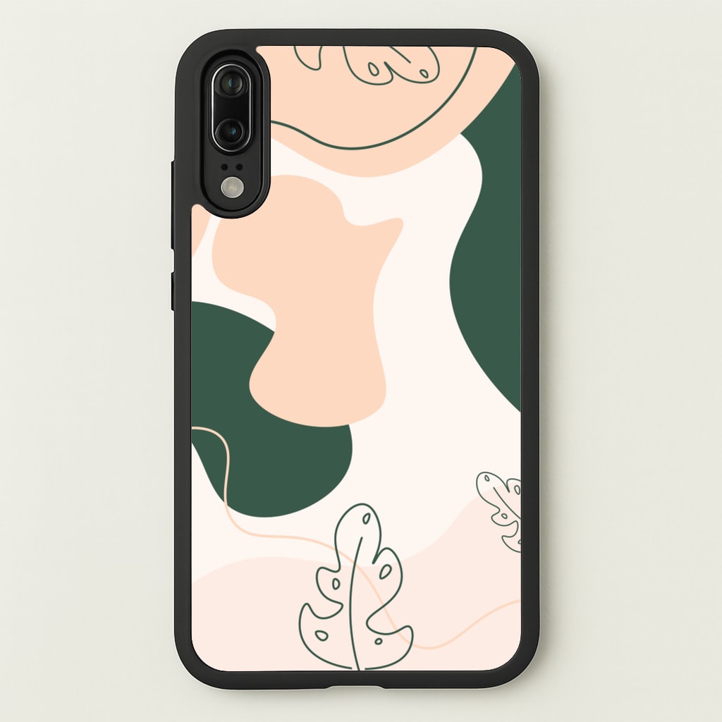 Abstract Leafs - Floral - Floral Phone Case for Huawei P20