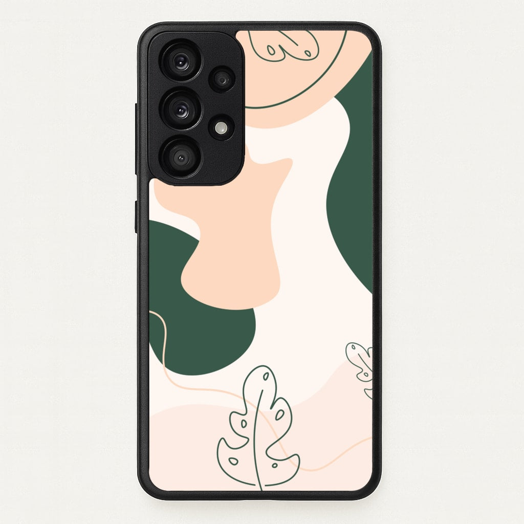 Abstract Leafs - Floral - Floral Phone Case for Galaxy A53