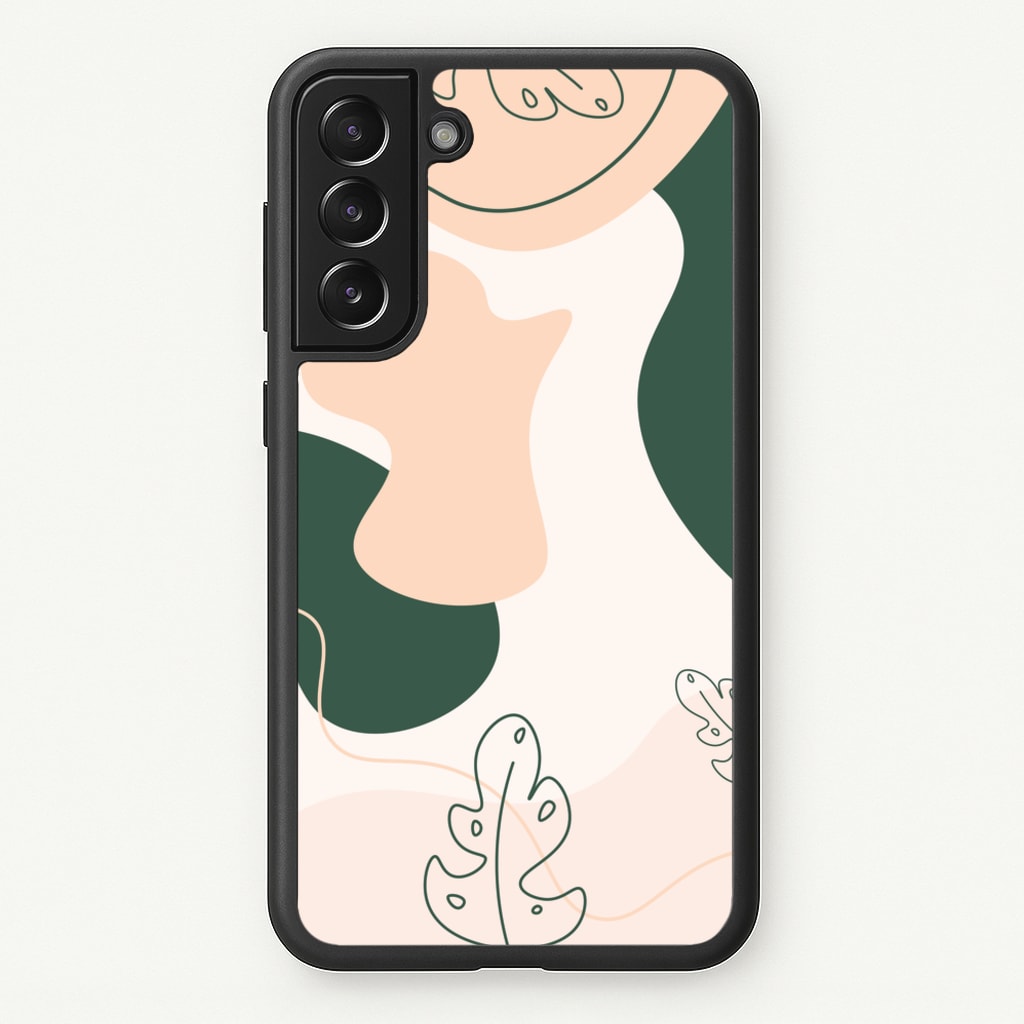 Abstract Leafs - Floral - Floral Phone Case for Galaxy S21 Plus