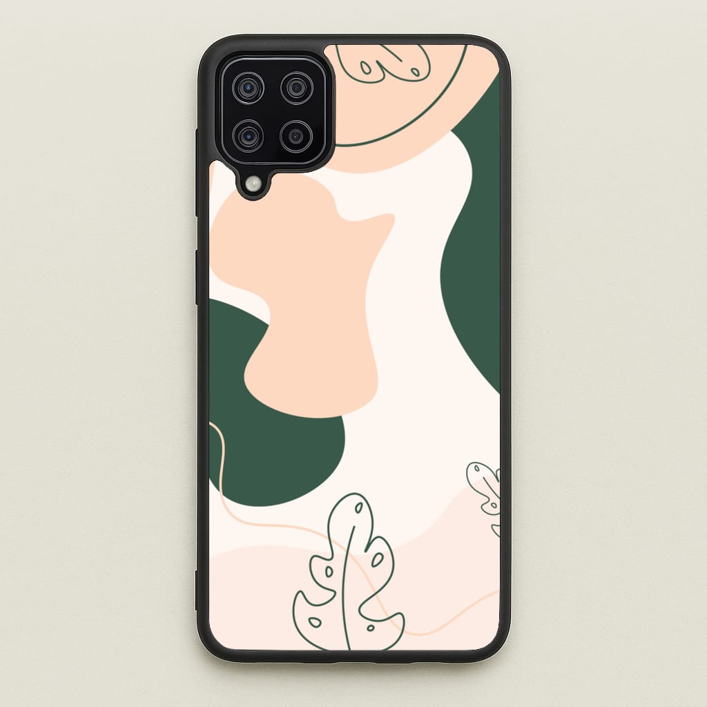 Abstract Leafs - Floral - Floral Phone Case for Galaxy A12