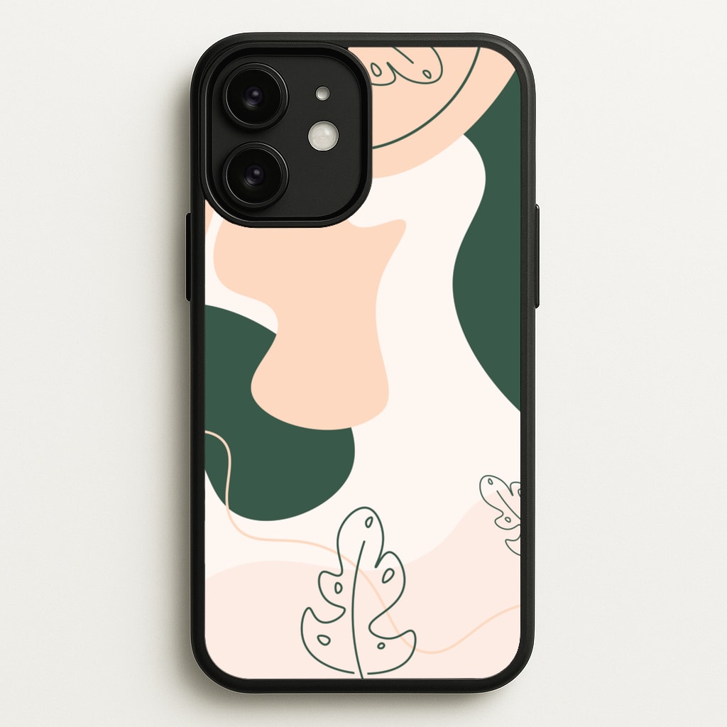 Abstract Leafs - Floral - Floral Phone Case for iPhone 11