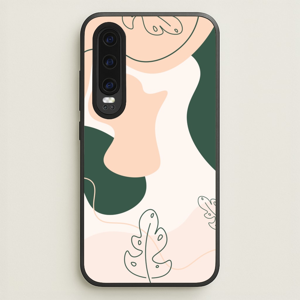Abstract Leafs - Floral - Floral Phone Case for Huawei P30