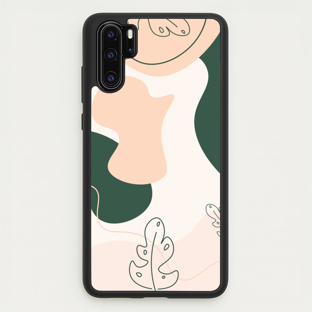 Abstract Leafs - Floral - Floral Phone Case for Huawei P30 Pro