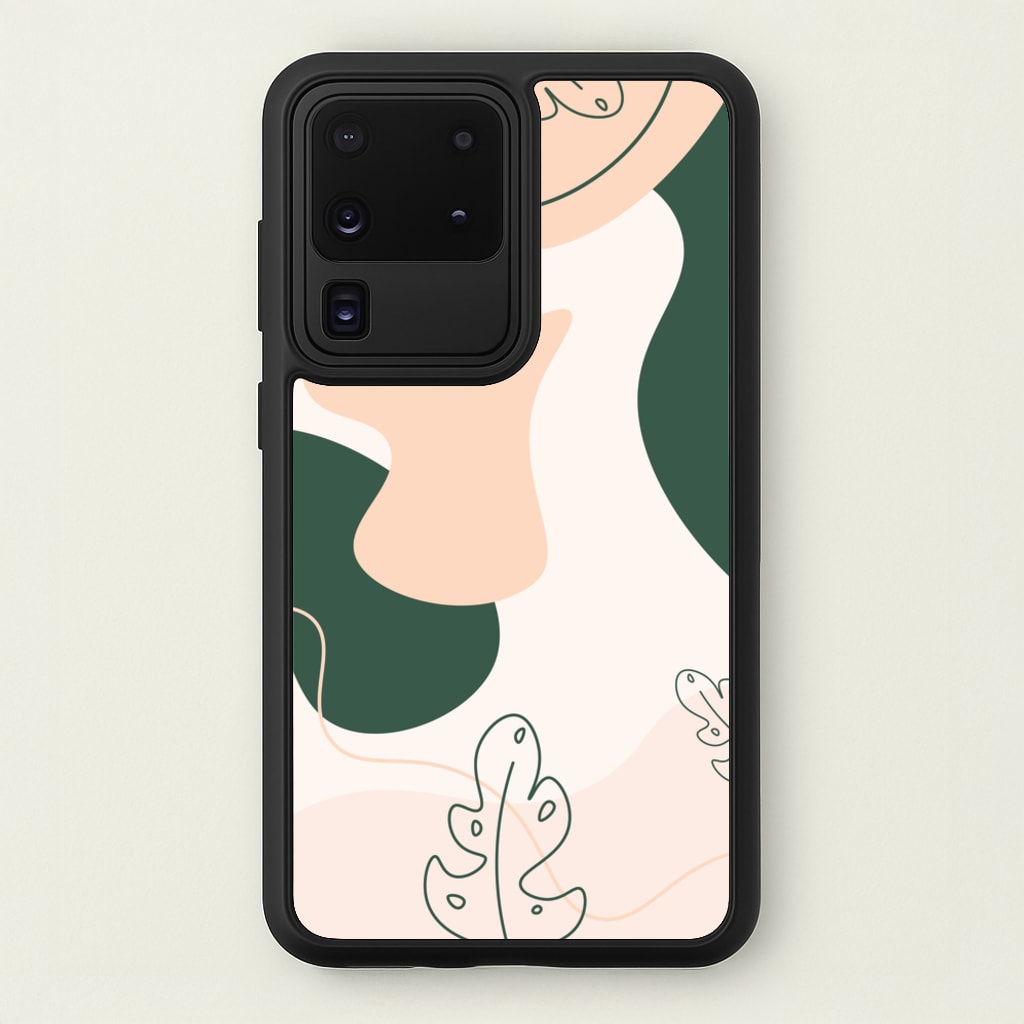 Abstract Leafs - Floral - Floral Phone Case for Galaxy S20 Ultra