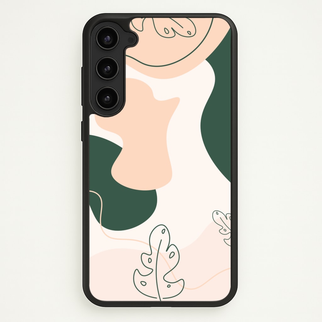 Abstract Leafs - Floral - Floral Phone Case for Galaxy S23