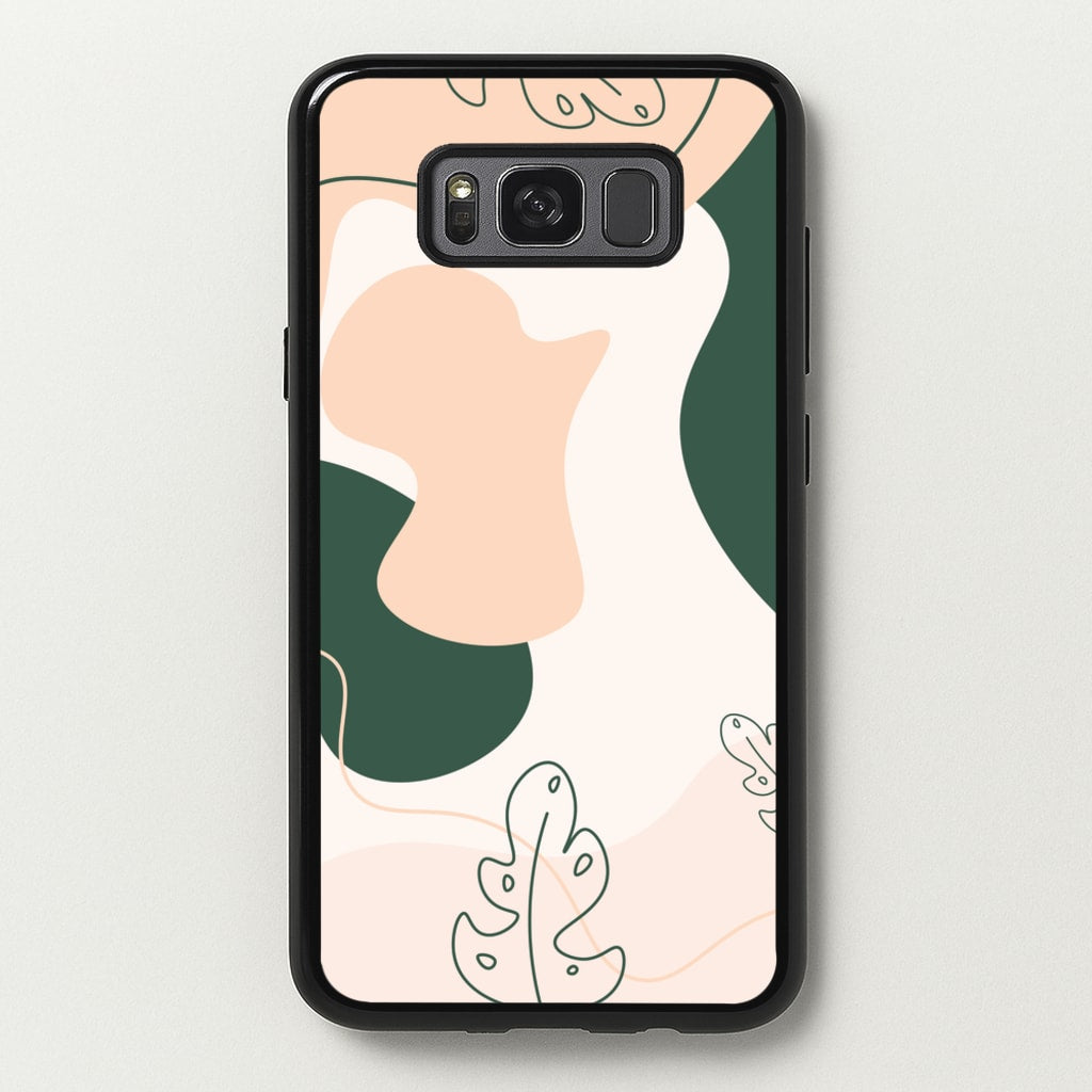 Abstract Leafs - Floral - Floral Phone Case for Galaxy S8